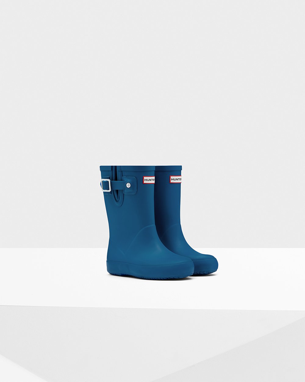 Kids Hunter Original First Flat Sole | Rain Boots Blue | NZ-54809-BVDR